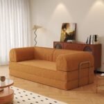 Foreign Trade Export Compression Roll-Pack High Density Folding Sofa Bed, Dual-Purpose Living Room Double Sofa Cross-Border Factory