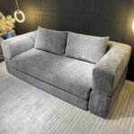 Foreign Trade Vacuum Compression Vintage Fabric Sofa Bed, Folding Dual-Purpose Small Apartment Living Room Lazy Leisure Modular Sofa