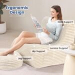 Cross-Border Export Exclusive Compression Sofa with Footstool, Adult Living Room Lazy Seat Home Floor Sofa Floor Mat Sofa