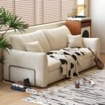 New Corduroy Sofa Bed Small Apartment Modern Living Room Multifunctional Dual-Purpose Telescopic Folding Integrated