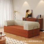 Sofa Bed with National Subsidy, Folding Dual-Purpose Small Apartment Living Room Single Seater Compression Sofa for Long-Term Sleeping